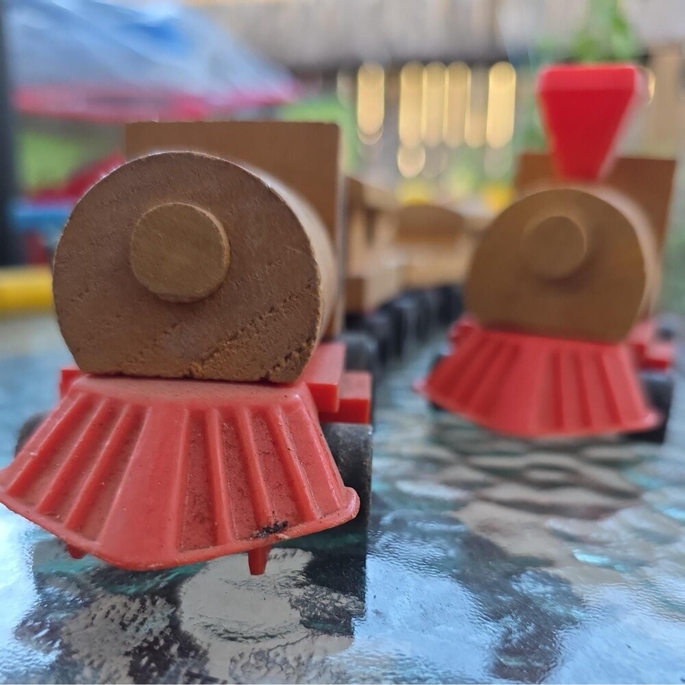 Mattel 71-72 Putt Putt Wooden Train Korea Wood Toy Lot